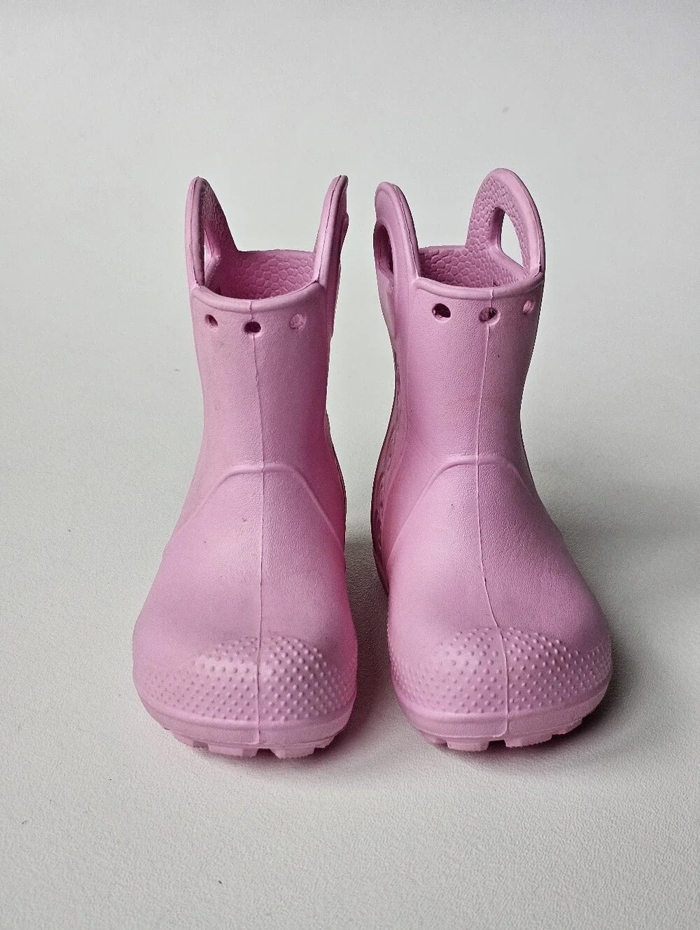 Crocs Handle It Rain Boots Pink Toddler Kids Size C6 Waterproof